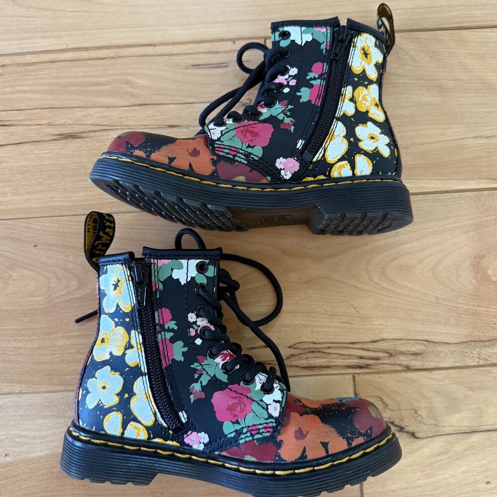 Kid's Dr. Martens 1460 Floral Mash-up Boots Size 11
